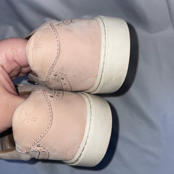 Frye Gemma Kiltie Brogue Monk Strap Sneakers Blush Pink size 7.5 - Picture 9 of 16